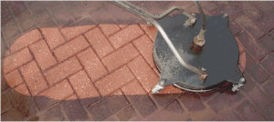 Pressure cleaning pavers