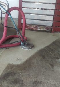 High pressure concrete cleaning